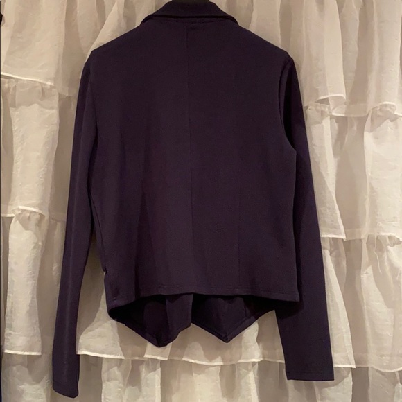 Navy Knit Motorcycle Jacket - Picture 2 of 2